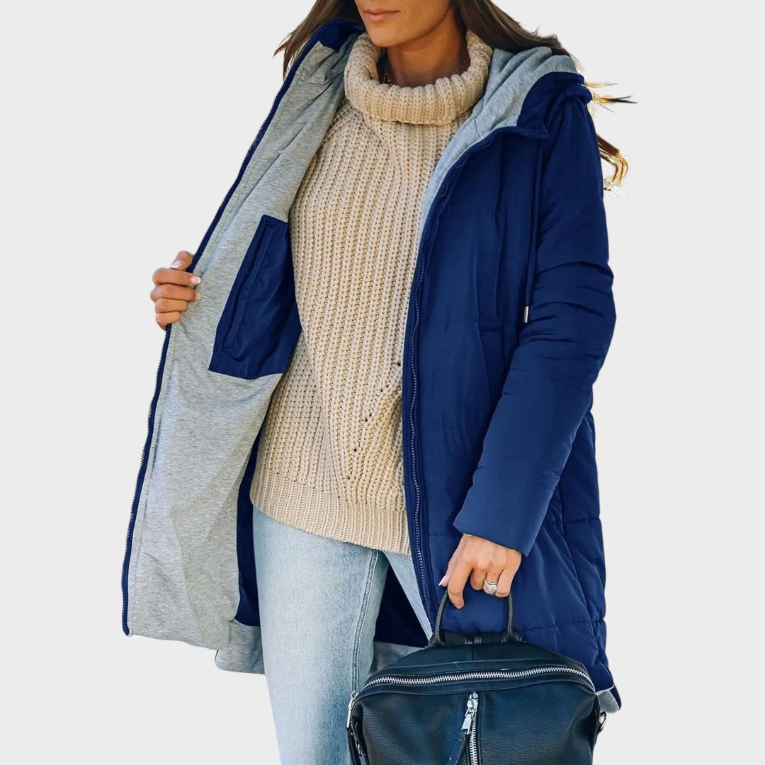 Oriana | Abrigo Acolchado Largo con Capucha