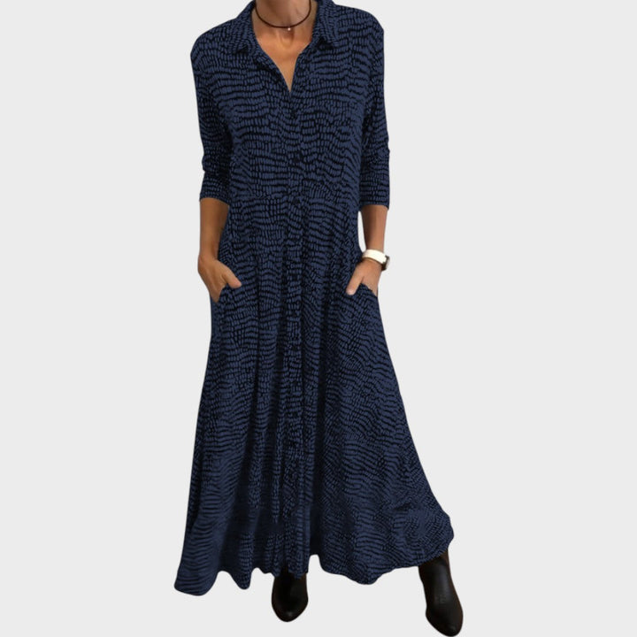 Ofelia | Vestido Camisero Midi con Estampado