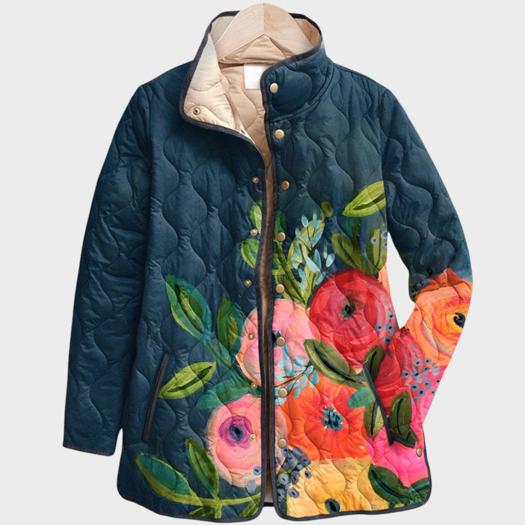 Bruna | Campera Acolchada con Estampado Floral