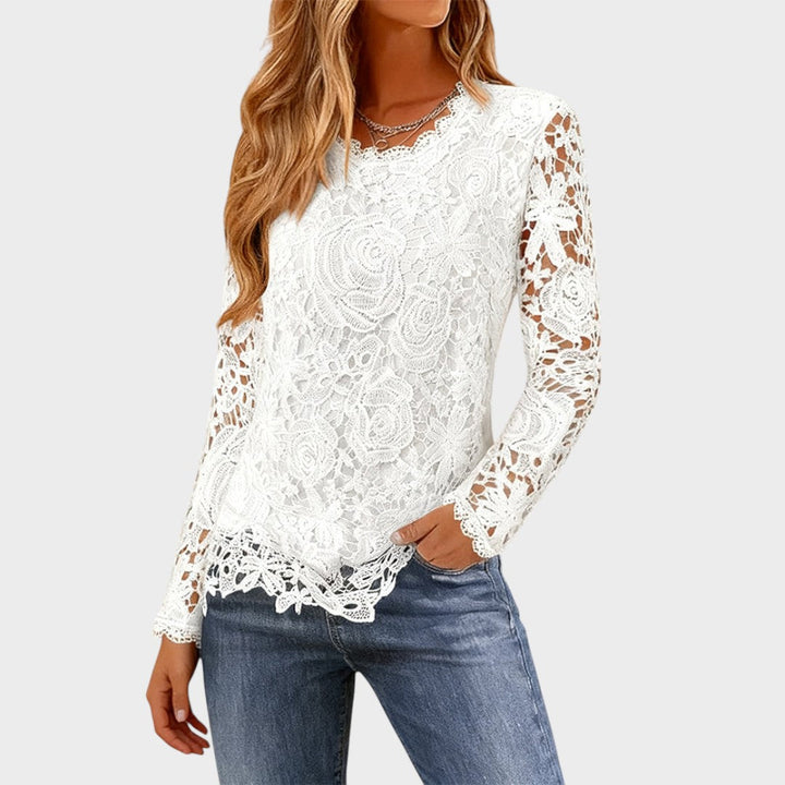Belén | Blusa de Encaje de Manga Larga