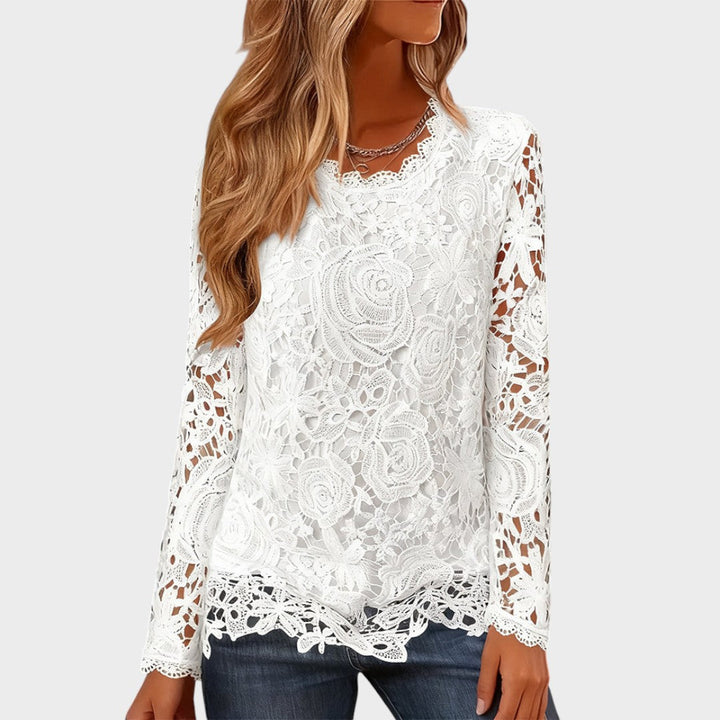 Belén | Blusa de Encaje de Manga Larga