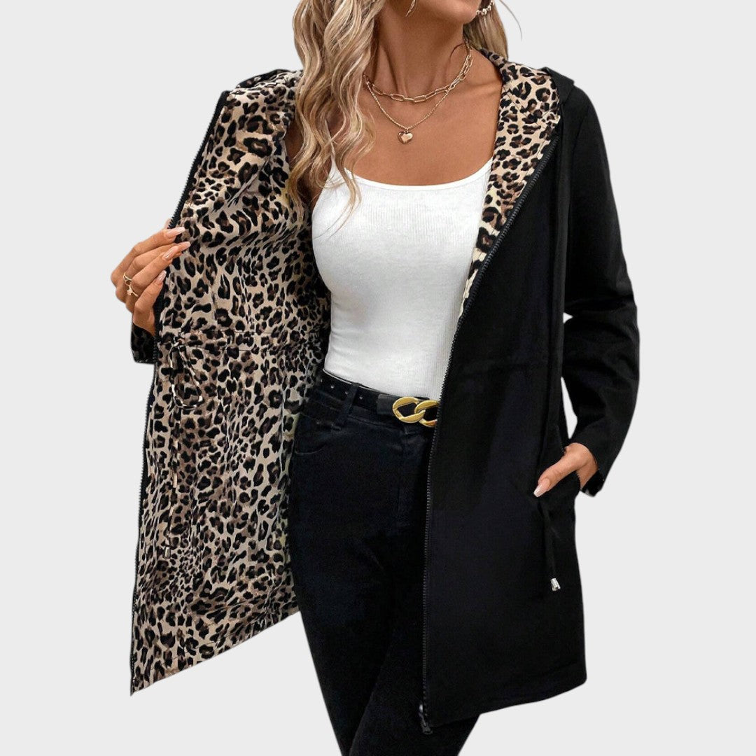 Nadia | Abrigo Reversible con Animal Print