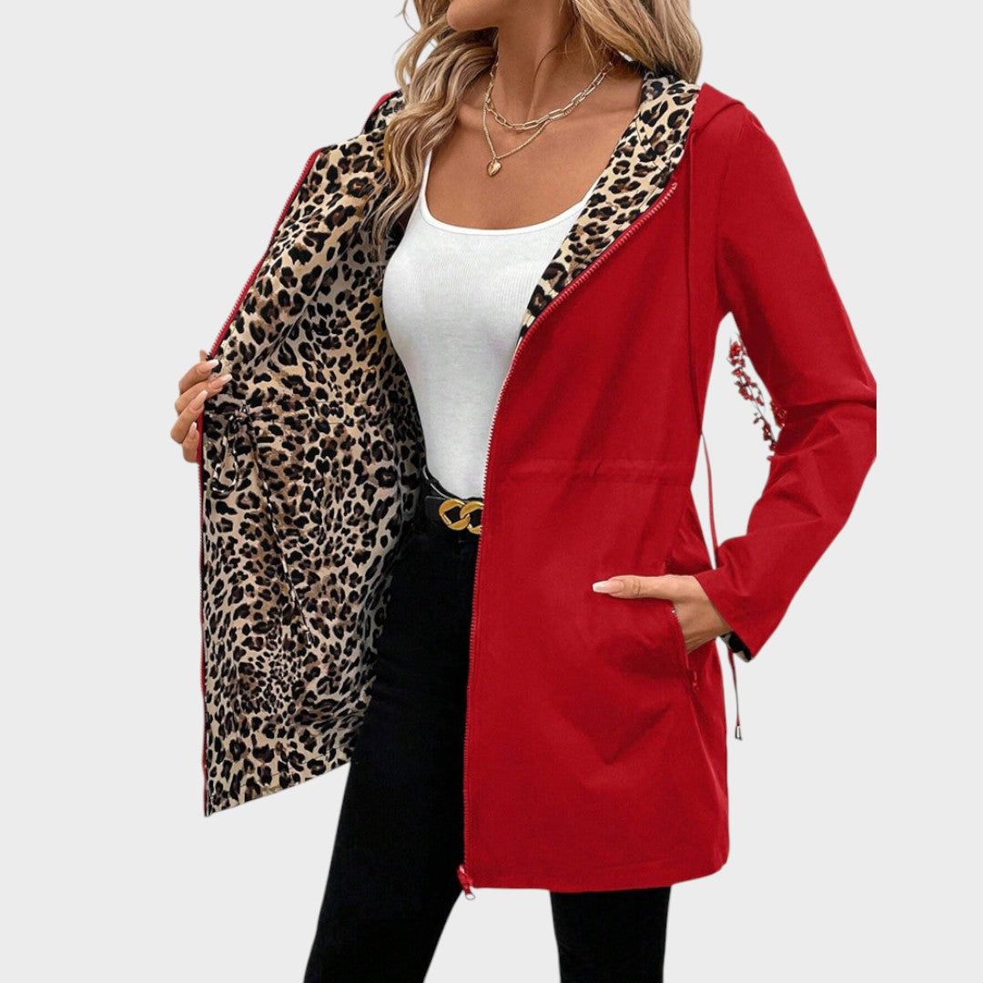 Nadia | Abrigo Reversible con Animal Print