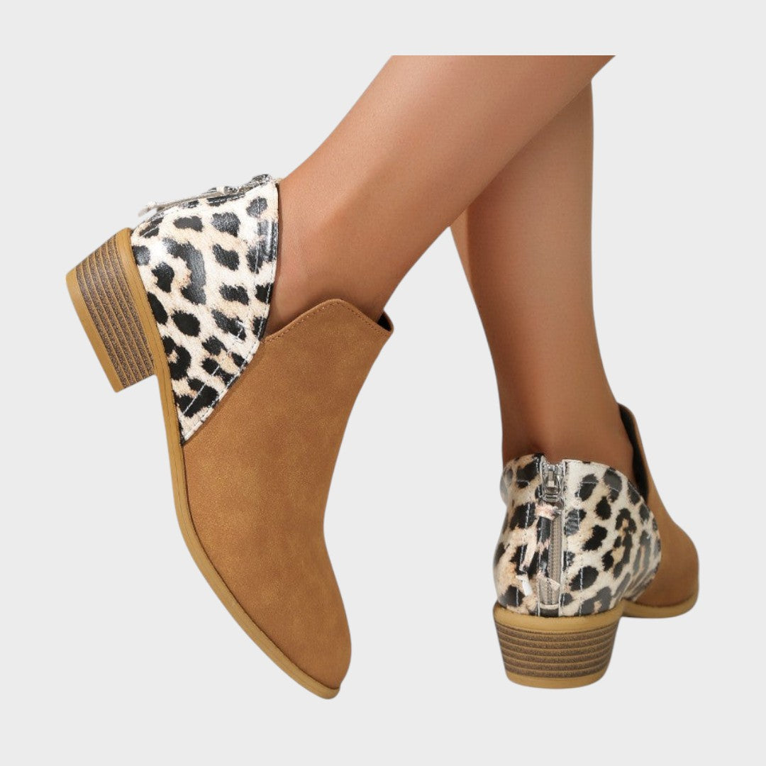 Liora | Botinetas Ortopédicas con Estampado de Leopardo