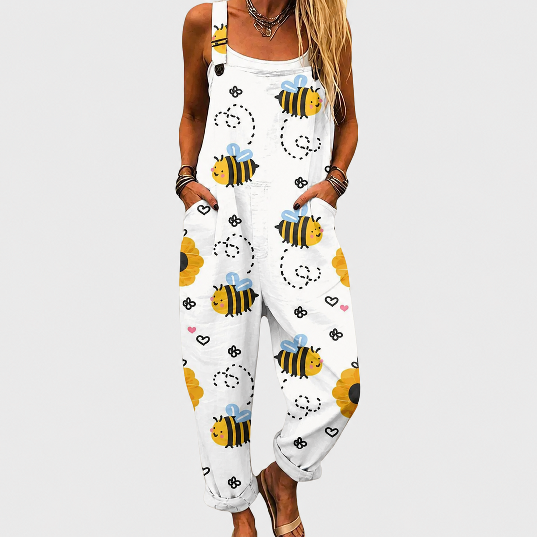 Maike | Mono con abejas y girasoles