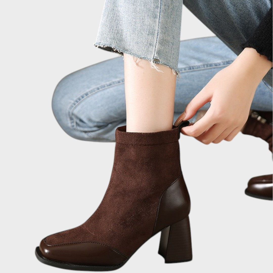 Verona | Botas de Ante con Detalles de Cuero