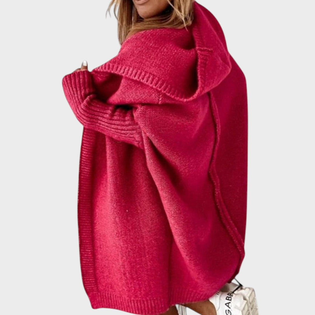 Leticia | Cárdigan de Punto con Capucha Oversize