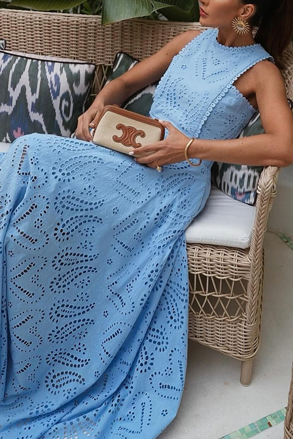 Conjunto de Top Bordado Larissa y Falda Larga de Cintura Alta – Elegante Conjunto de Dos Piezas