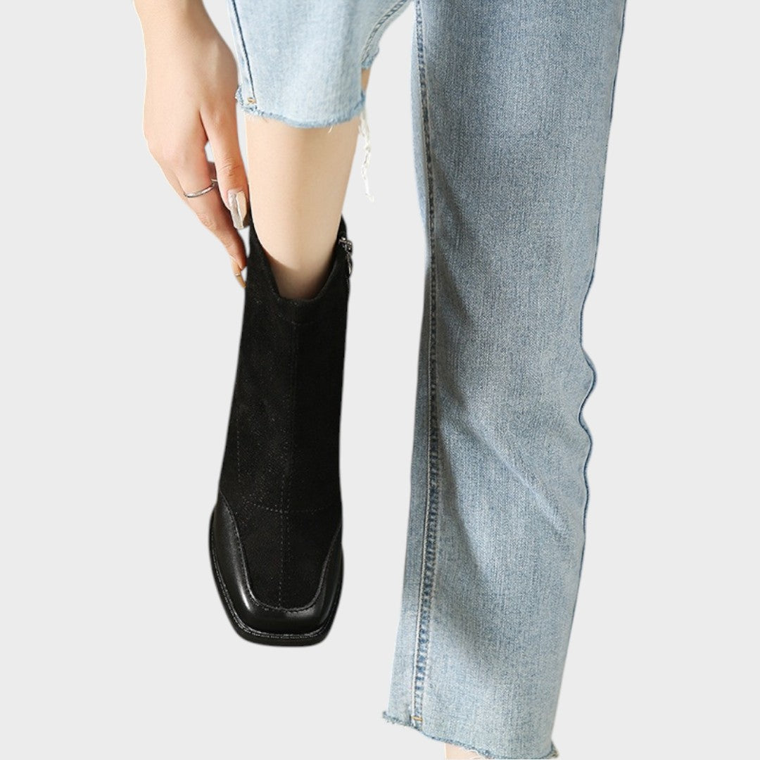 Verona | Botas de Ante con Detalles de Cuero