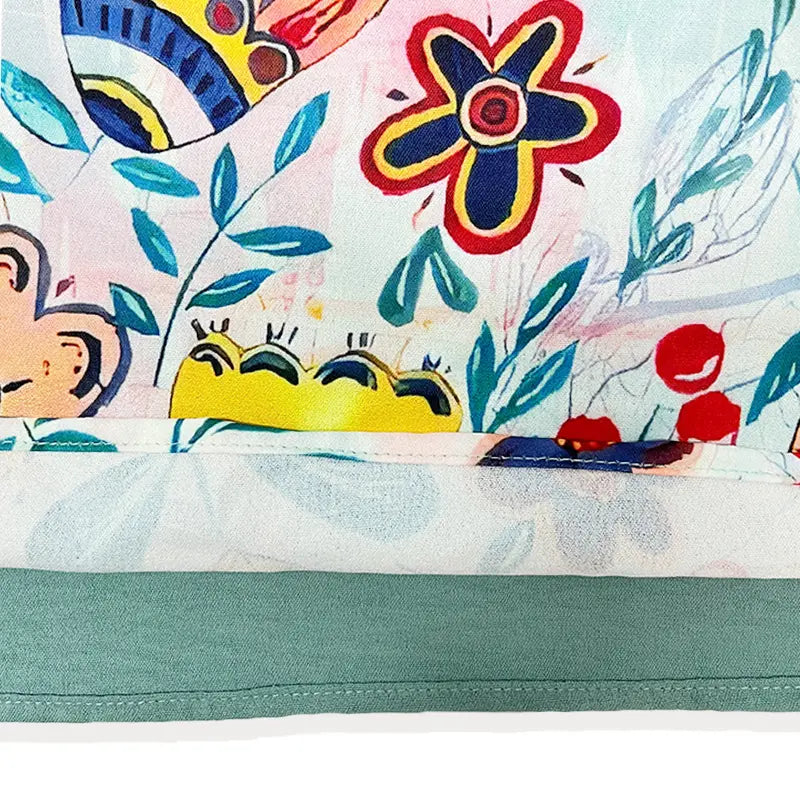 Amarri | Blusa Vintage Floral Mixta Elegante para Mujeres