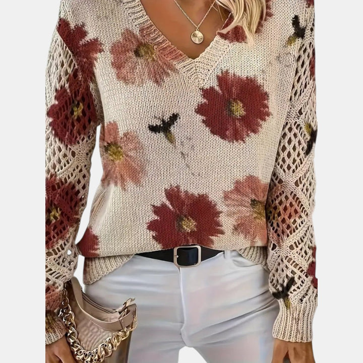 Leilani | Suéter Floral de Punto