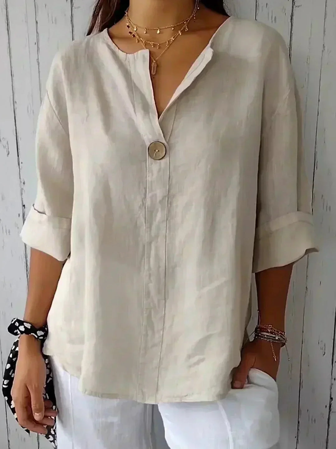 Nayla | Blusa Casual de Mujer con Escote en V