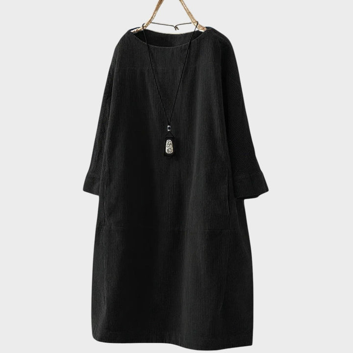 Delia | Vestido de Pana con Mangas 3/4