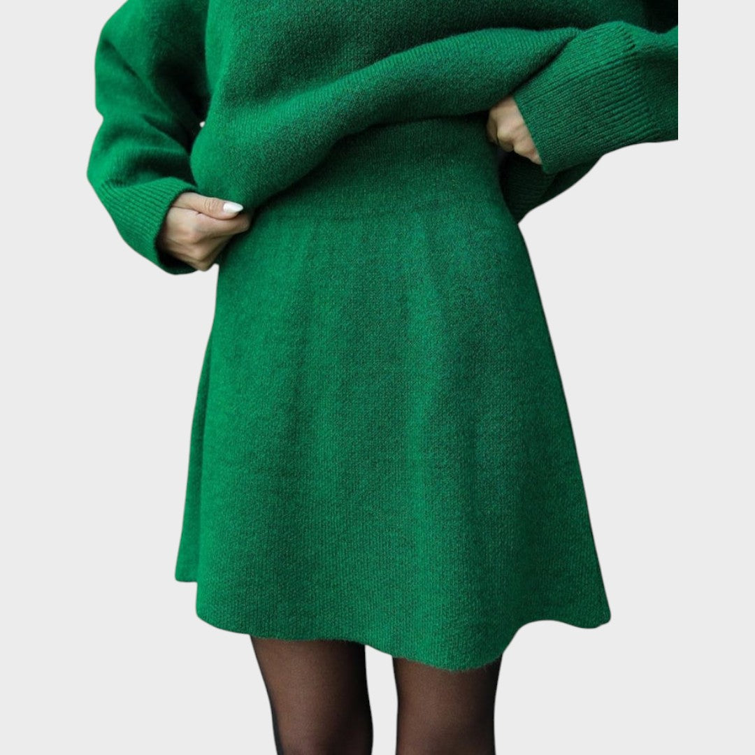 Lara | Conjunto de Pollera y Suéter de Punto