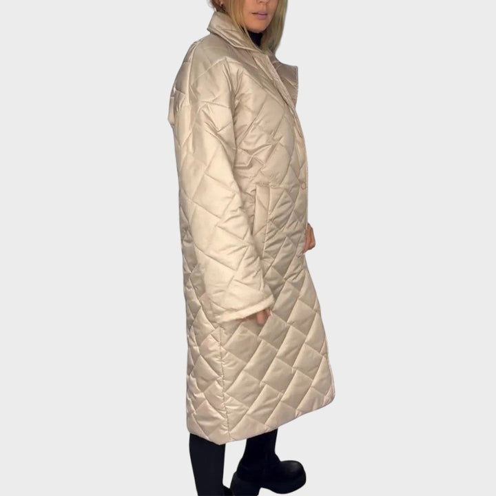 Paloma | Abrigo Reversible Acolchado con Forro Animal Print