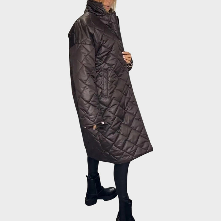 Paloma | Abrigo Reversible Acolchado con Forro Animal Print