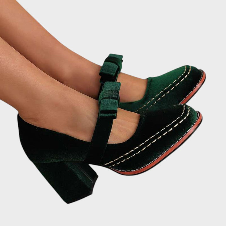 Alessia | Zapatos de Taco de Terciopelo