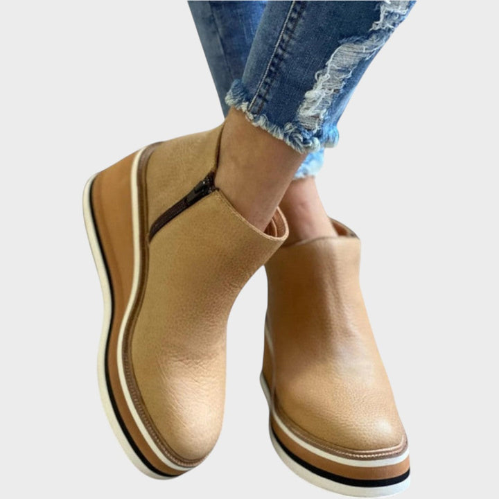 Vina | Botinetas de Cuero con Plataforma