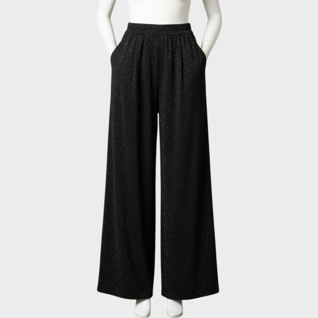 Patricia | Pantalón de Pierna Ancha con Brillos