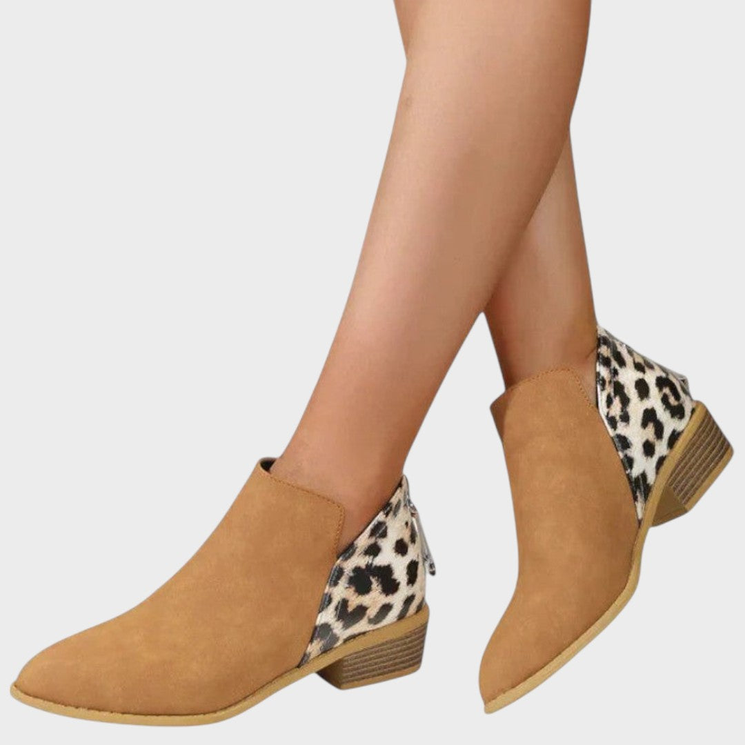 Liora | Botinetas Ortopédicas con Estampado de Leopardo