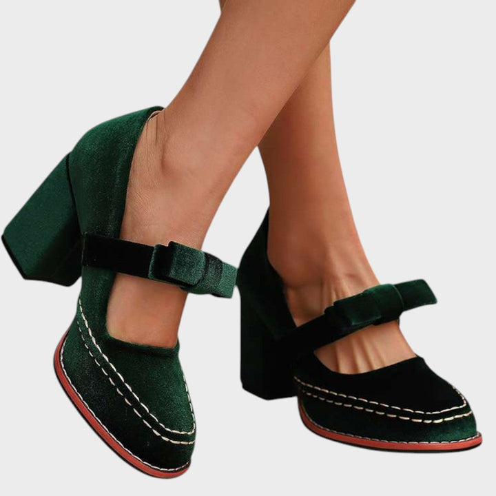 Alessia | Zapatos de Taco de Terciopelo