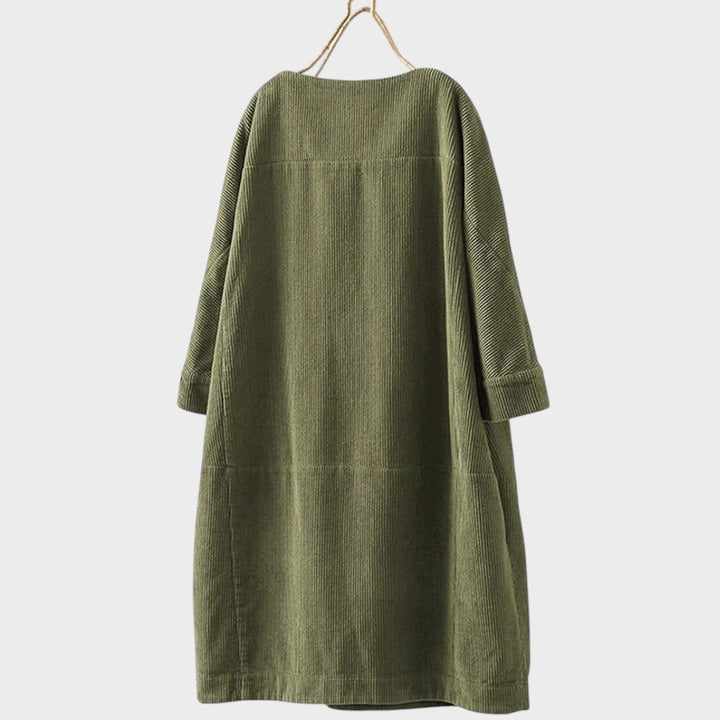 Delia | Vestido de Pana con Mangas 3/4
