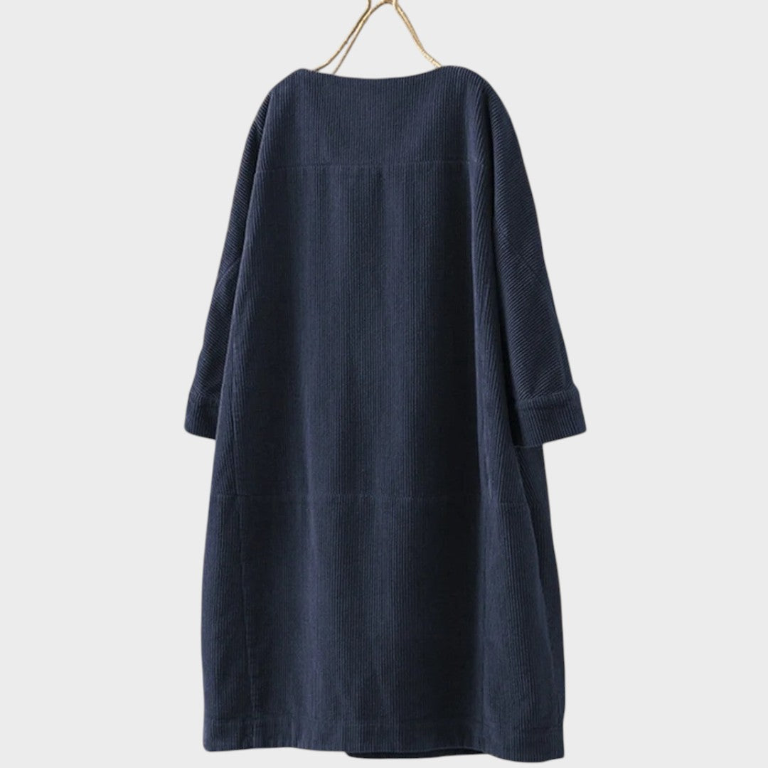 Delia | Vestido de Pana con Mangas 3/4