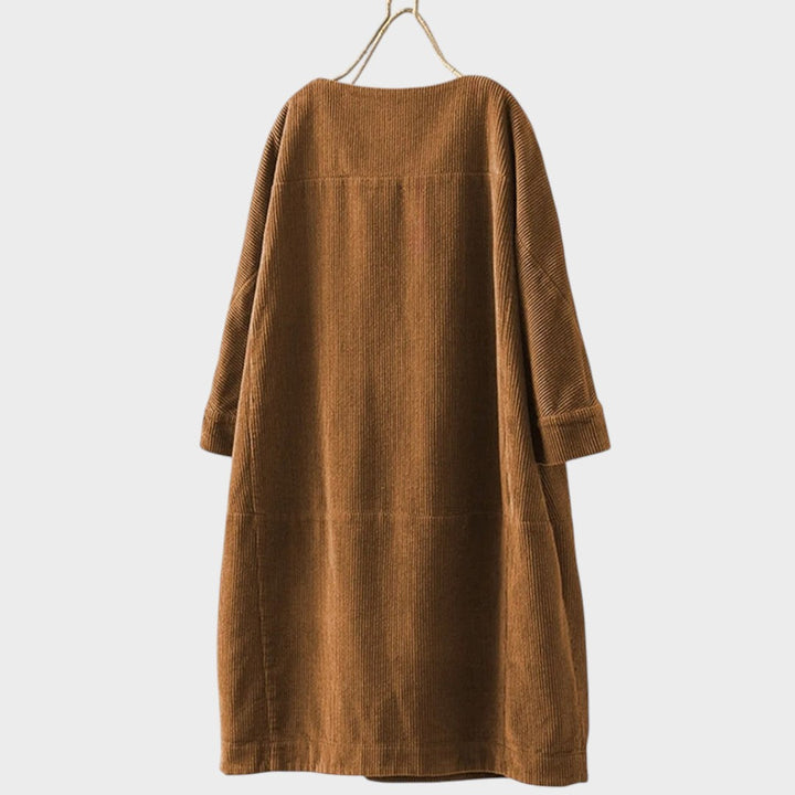 Delia | Vestido de Pana con Mangas 3/4