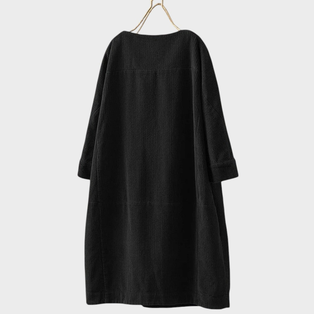 Delia | Vestido de Pana con Mangas 3/4