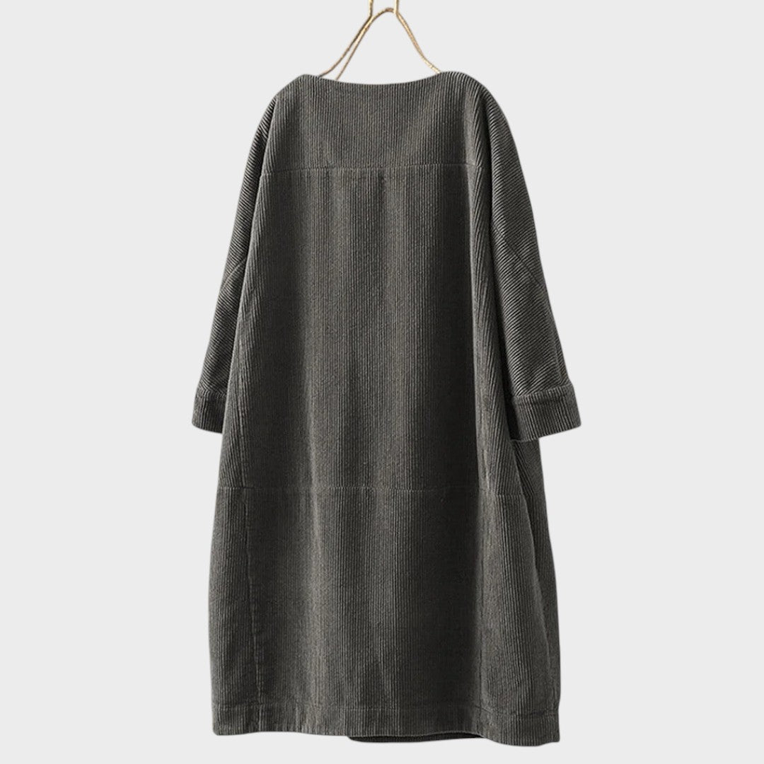 Delia | Vestido de Pana con Mangas 3/4