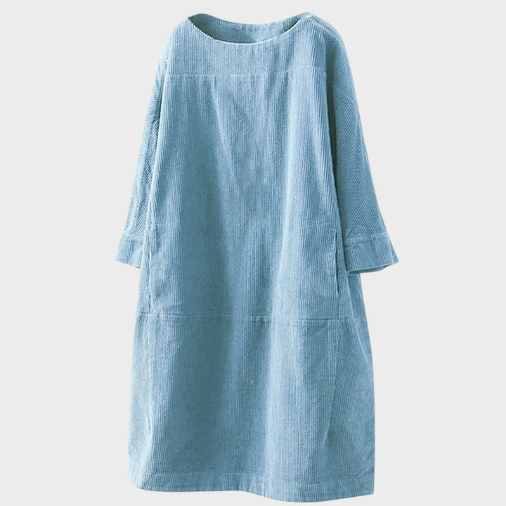 Delia | Vestido de Pana con Mangas 3/4