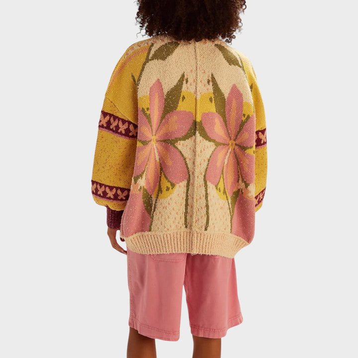 Danae | Cárdigan de Punto con Patrón Floral