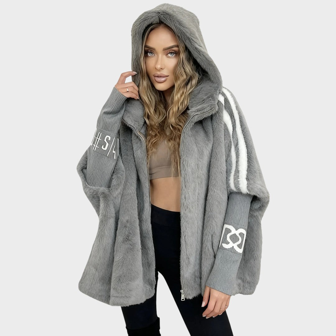 Penélope | Abrigo Oversize de Peluche con Capucha