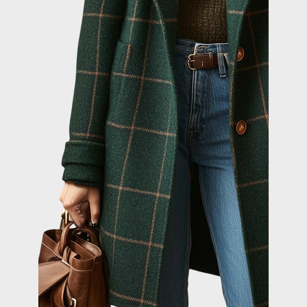Nina | Abrigo a Cuadros de Tweed