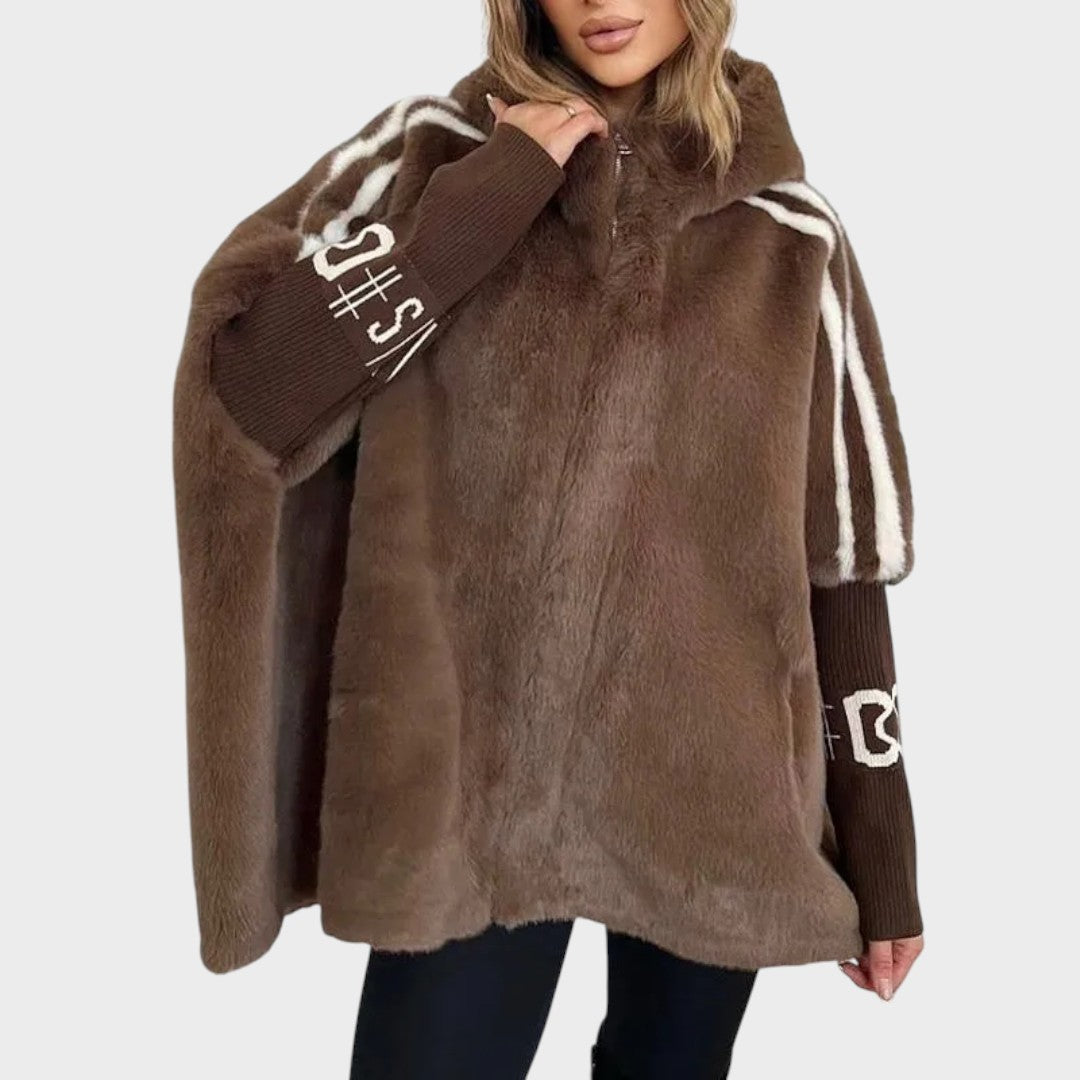 Penélope | Abrigo Oversize de Peluche con Capucha