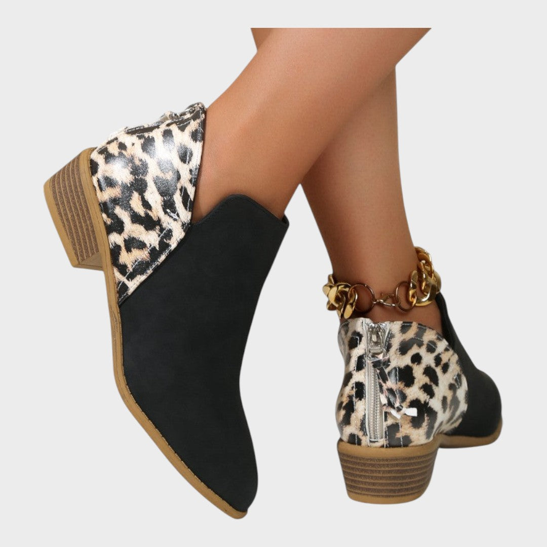 Liora | Botinetas Ortopédicas con Estampado de Leopardo