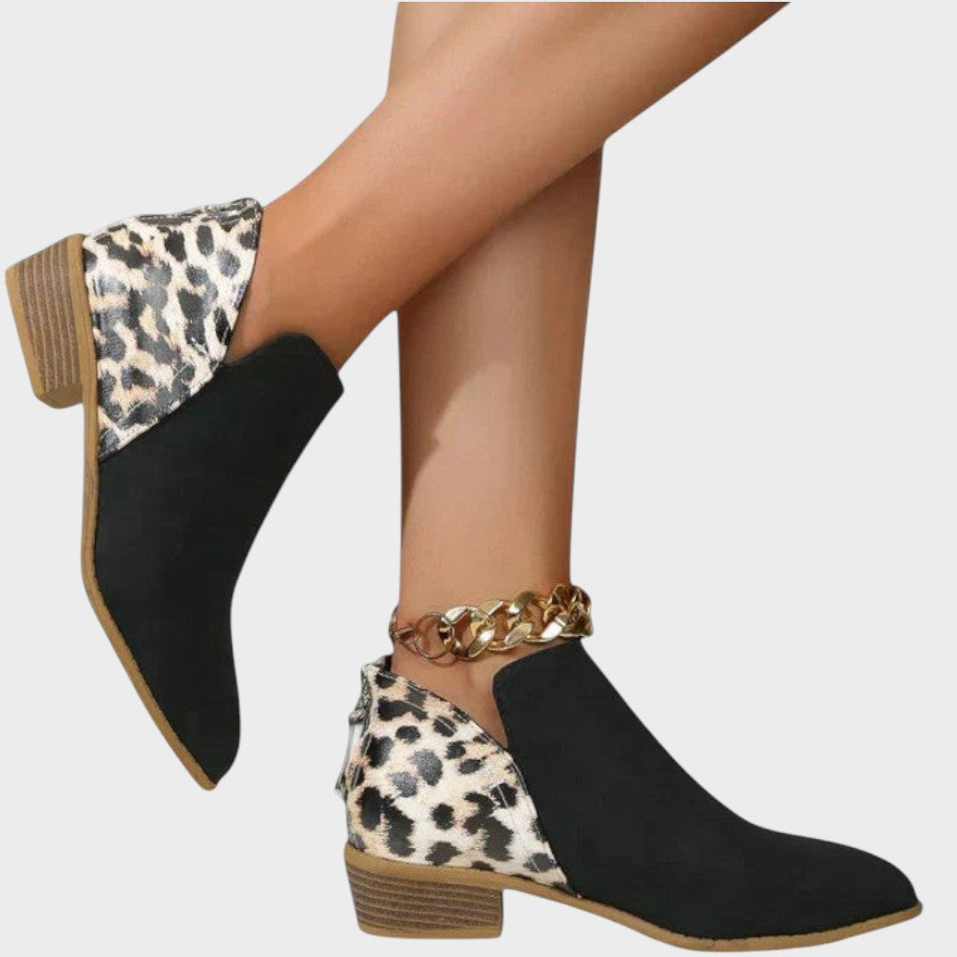 Liora | Botinetas Ortopédicas con Estampado de Leopardo