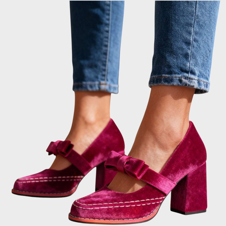 Alessia | Zapatos de Taco de Terciopelo