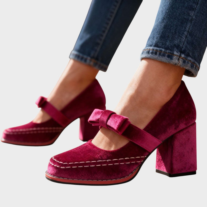 Alessia | Zapatos de Taco de Terciopelo