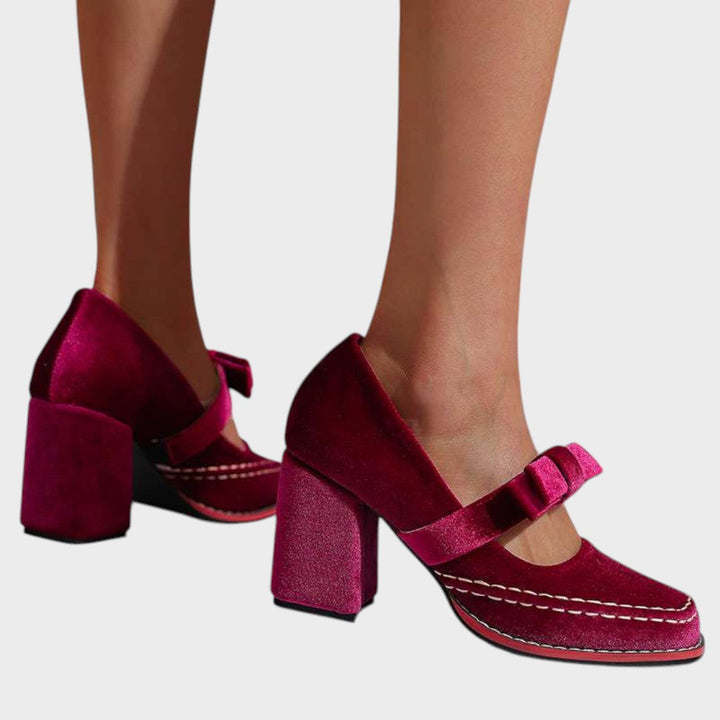 Alessia | Zapatos de Taco de Terciopelo