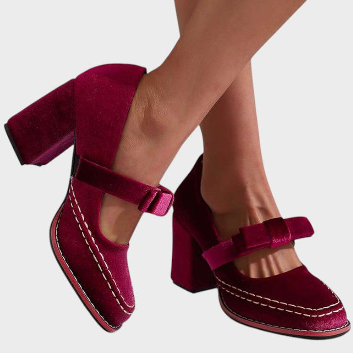 Alessia | Zapatos de Taco de Terciopelo