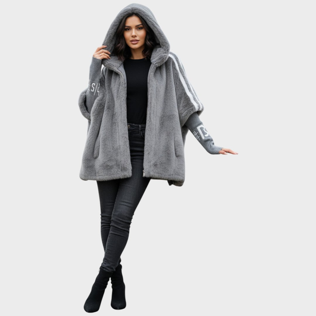 Penélope | Abrigo Oversize de Peluche con Capucha