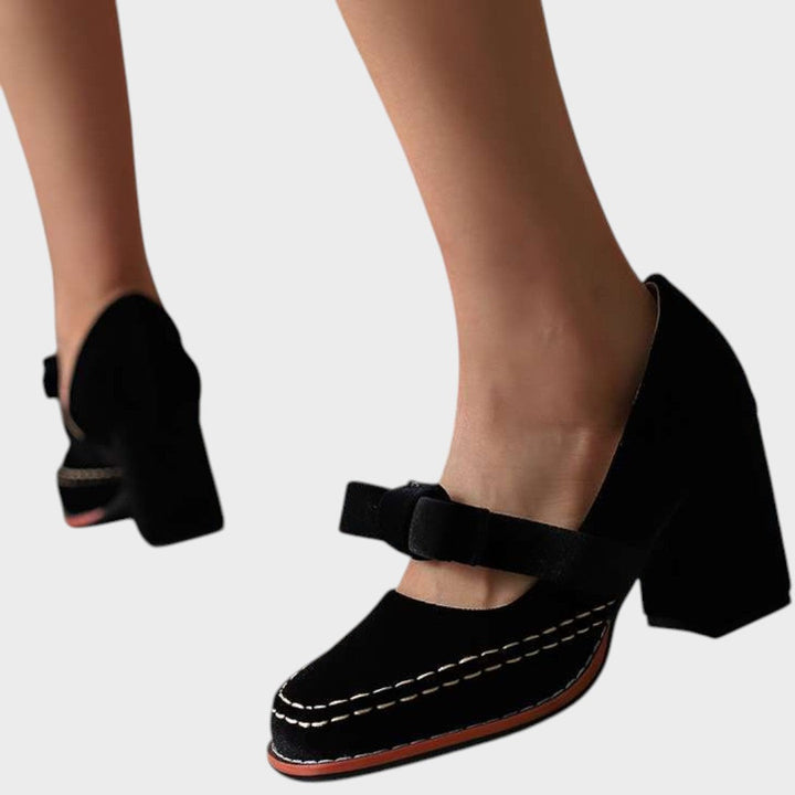 Alessia | Zapatos de Taco de Terciopelo