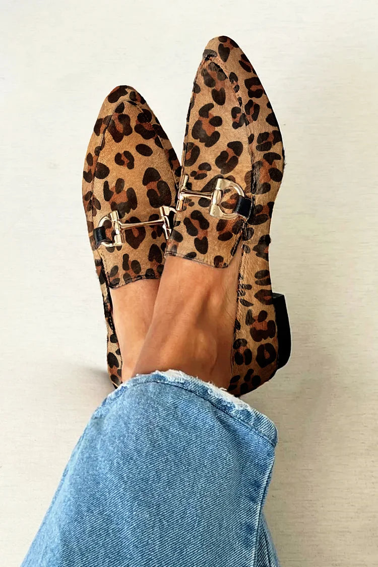 Gia | Elegantes Mocasines de Leopardo