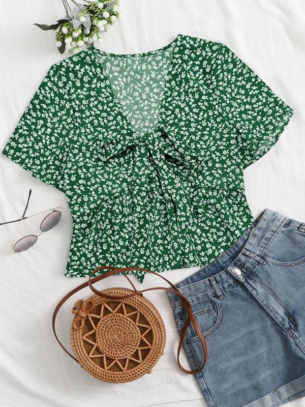 Top Flowy de Verano Casual Althea con Escote en V – Top Veraniego Elegante y Fresco