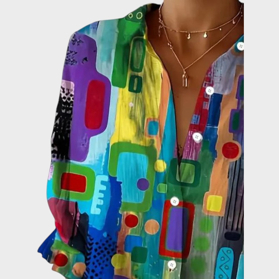 Marlene | Blusa Drapeada Multicolor