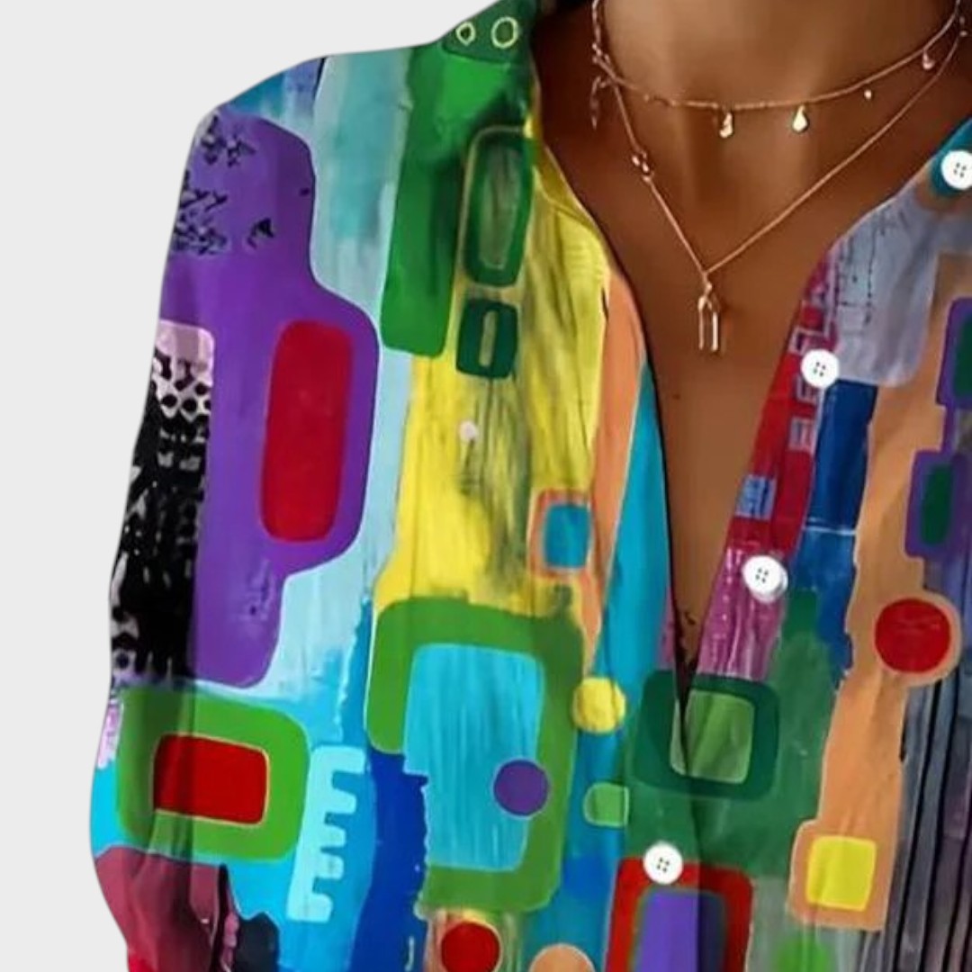 Marlene | Blusa Drapeada Multicolor