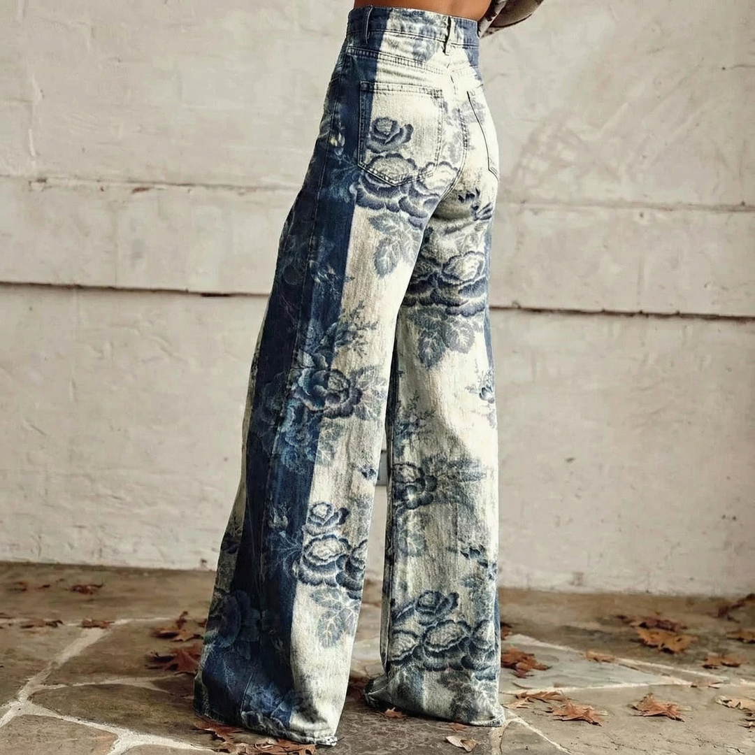 Mia | Pantalones Boho de Dos Tonos
