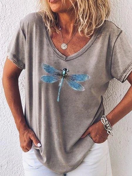 Ágata | Remera Estampada con Escote en V