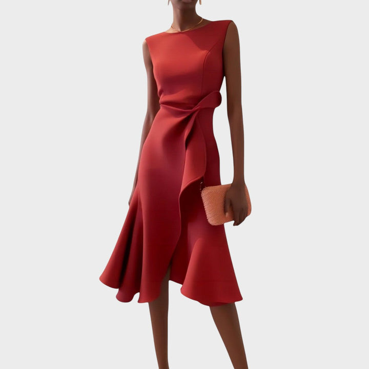 Pía | Vestido Drapeado Corte A
